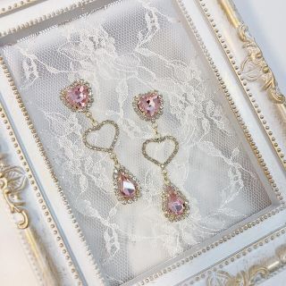 イートミー(EATME)の04.ピンクハートピアス♡(ピアス)