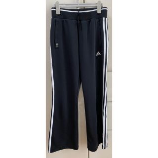 アディダス(adidas)のレディース ジャージ 黒 M(カジュアルパンツ)