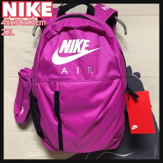 ナイキ(NIKE)の新品 NIKE ナイキリュック ピンク色 22L ペンケース ボトルホルダー付き(リュック/バックパック)