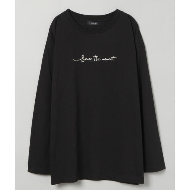 JEANASIS(ジーナシス)のジーナシス　ロンT　ブラック　Fサイズ 新品 レディースのトップス(Tシャツ(長袖/七分))の商品写真