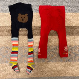 ミキハウス(mikihouse)のミキハウス　うさぎのレギンスとbaby gap くまさんタイツのセット(靴下/タイツ)