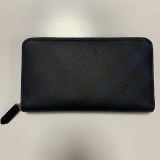 バーバリー(BURBERRY)の【お値下げ】長財布 Burberry バーバリー　チェック　メンズ財布(長財布)