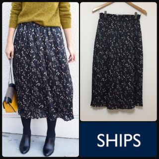 シップスフォーウィメン(SHIPS for women)のシップス 定価16280円 美品 フラワースカート (ひざ丈スカート)