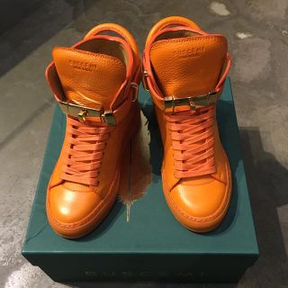 BUSCEMI ブシェミ 新品 スニーカー 35 オレンジ(スニーカー)