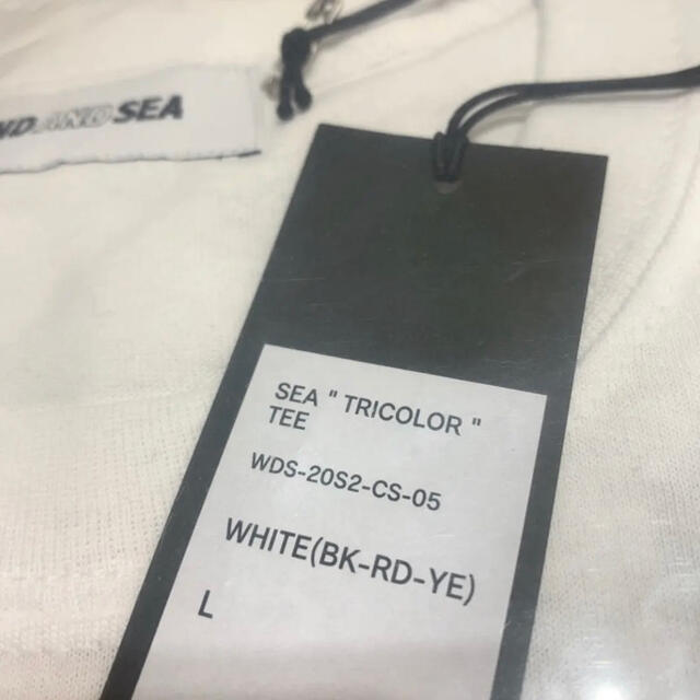 L 白 wind and sea トリコロール Tシャツ 2n 3