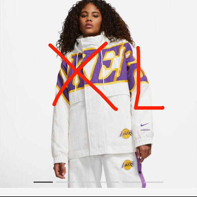 AMBUSH(アンブッシュ)のNIKE AMBUSH LAKERS JACKET XL メンズのジャケット/アウター(ナイロンジャケット)の商品写真