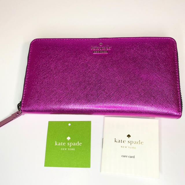 kate spade new york(ケイトスペードニューヨーク)の希少！☆超美品☆【KateSpade(ケイトスペード)】ラウンドファスナー長財布 レディースのファッション小物(財布)の商品写真