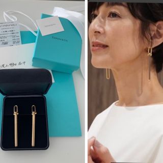 ティファニー(Tiffany & Co.)のTIFFANY ハードウェア ダブルロングリンク ピアスYG  18K(ピアス)