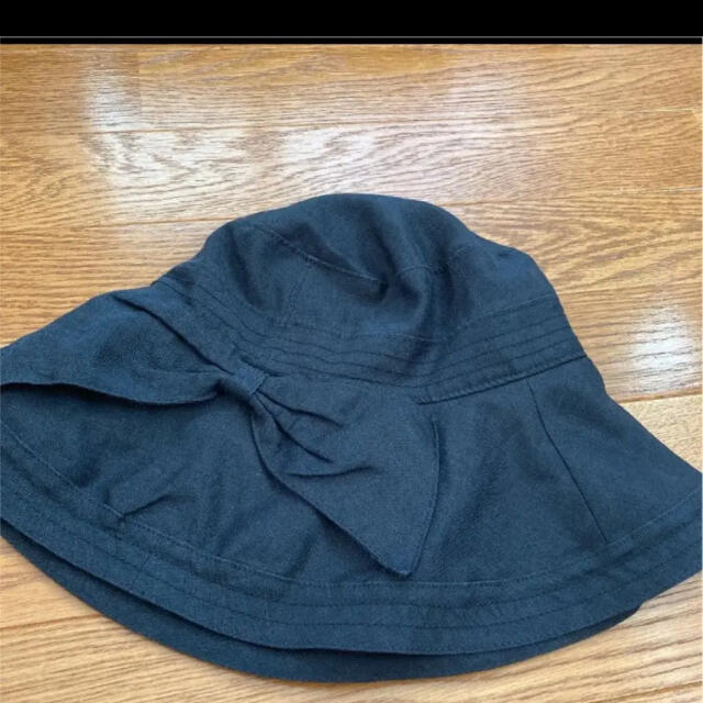 ブラック　帽子　ハット　UVケア レディースの帽子(ハット)の商品写真