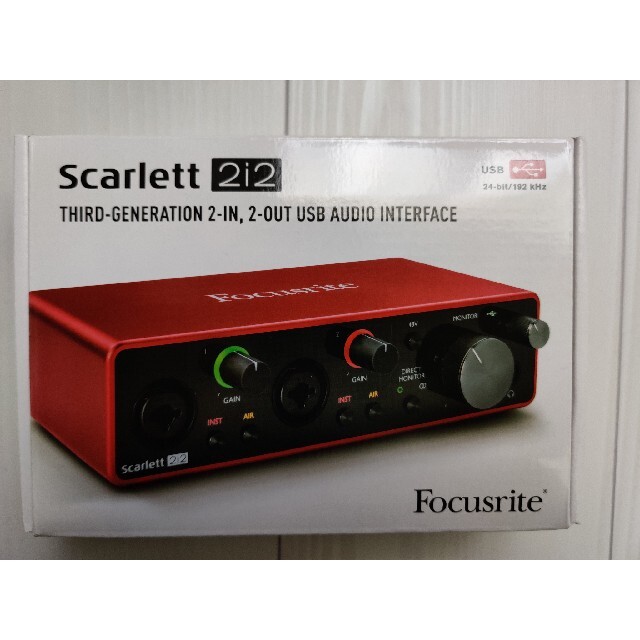 オーディオインターフェイスFocusrite Scarlett 2i2 Gen3オーディオインターフェイス