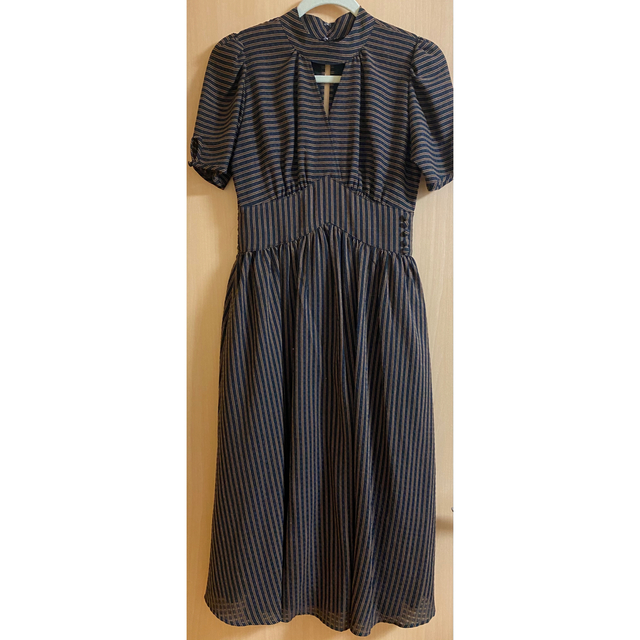 Striped Midi Dress Her lip to ワンピース Mサイズ