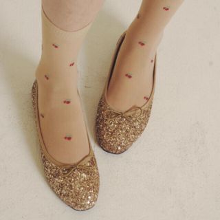 【epine】glitter gold ballet shoes(バレエシューズ)