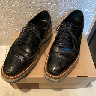 新品 希少 完売品 PRADA プラダ ウィングチップシューズ 厚底 サイズ36