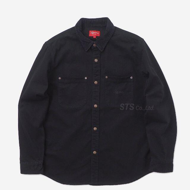 Supreme(シュプリーム)のSupreme Script Canvas Snap Shirt ブラック XL メンズのトップス(シャツ)の商品写真