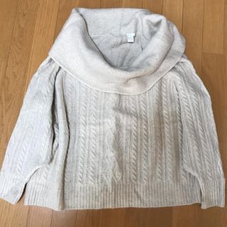 エイチアンドエム(H&M)のH＆M オフショルダー オーバーサイズニット 杢アイボリー(ニット/セーター)