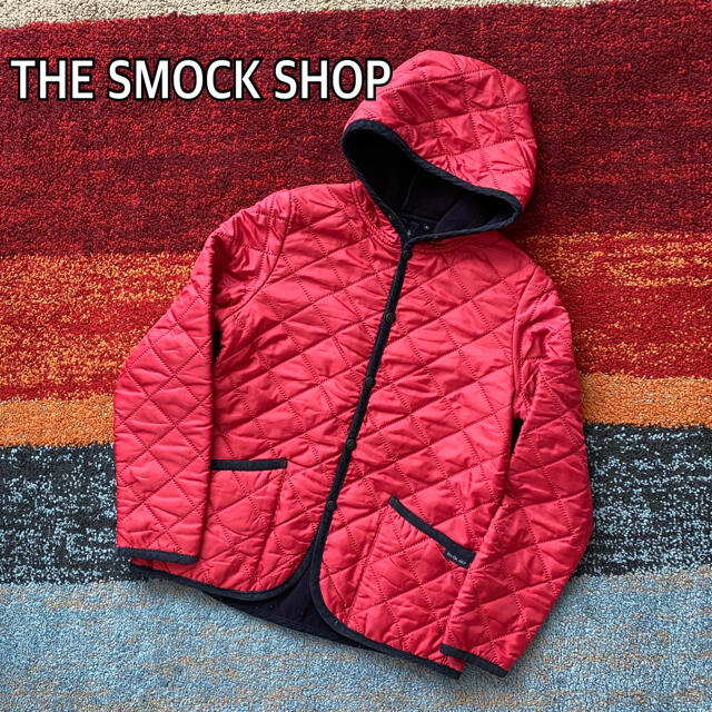 THE SMOCK SHOP(スモックショップ)のTHE SMOCK SHOP  スモックショップ キルティングジャケット レッド レディースのジャケット/アウター(ナイロンジャケット)の商品写真