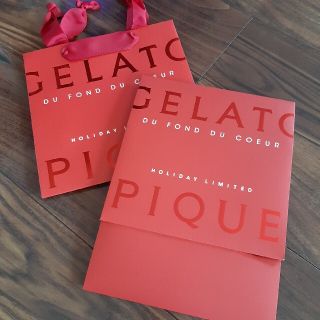 ジェラートピケ(gelato pique)の新品未使用！ジェラートピケ　ホリデーショッパー　ギフトボックス　ショップ袋(ショップ袋)