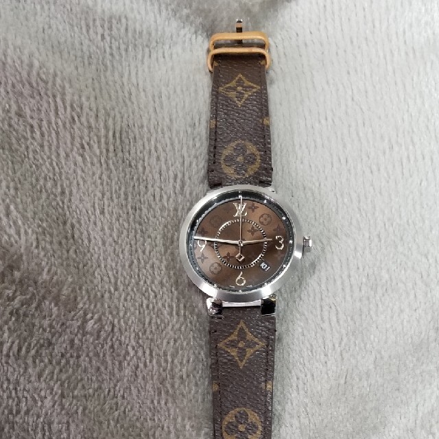 LOUIS VUITTON(ルイヴィトン)のタンブール スリム モノグラム・マカサー レディースのファッション小物(腕時計)の商品写真
