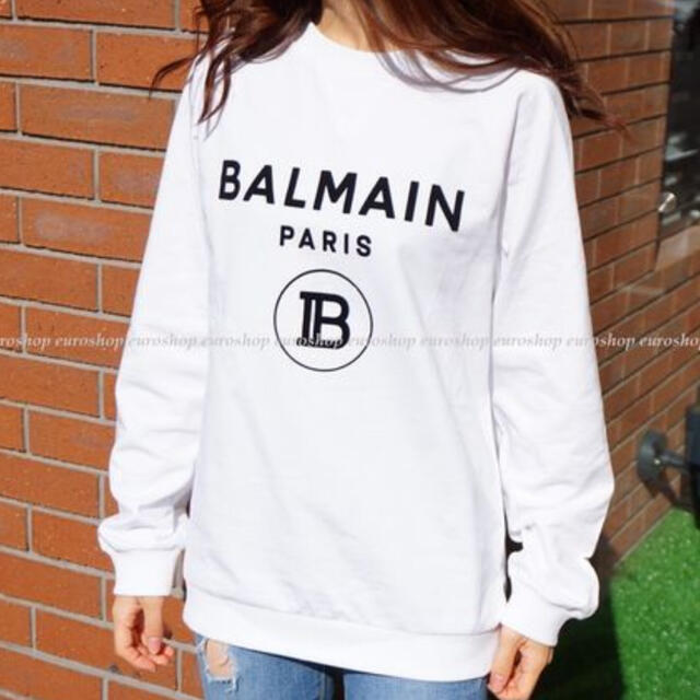 【美品】BALMAIN バルマン スウェット トレーナー グレー XS