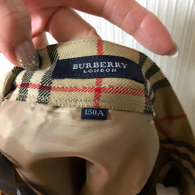 美品・バーバリーロンドンチェックプリーツスカート150