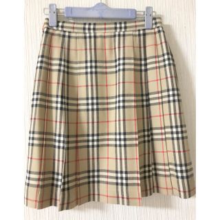 バーバリー(BURBERRY)の美品・バーバリーロンドンチェックプリーツスカート150(ミニスカート)