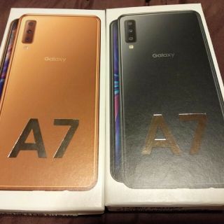 ギャラクシー(Galaxy)のGalaxy A7 新品未開封 ゴールド ブラック 2つ(スマートフォン本体)