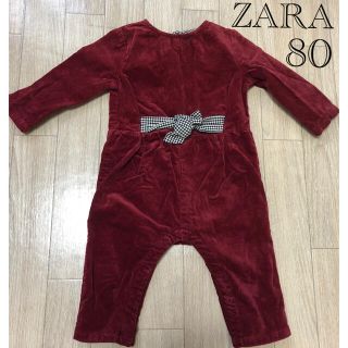 ザラ(ZARA)のZARA baby ザラベビー ロンパース 80 キッズ 女の子 コーデュロイ (ロンパース)