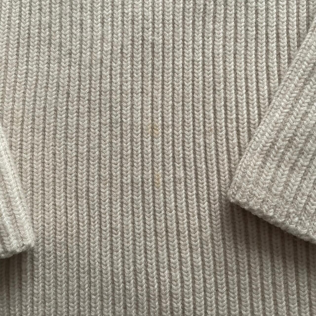 COMOLI(コモリ)のAURALEE SUPER FINE WOOL RIB KNIT IVORY メンズのトップス(ニット/セーター)の商品写真