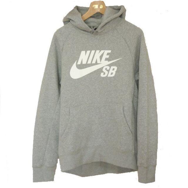 新品◆(2XL)NIKEグレーSBロゴ裏フリースパーカー