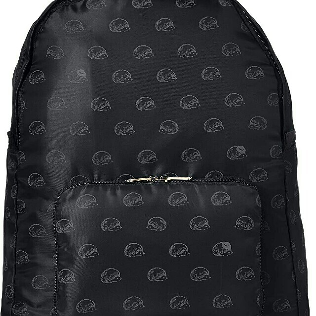 FLAPPER(フラッパー)の軽量エコリュック　折り畳めるリュック　ブラックはりねずみ レディースのバッグ(リュック/バックパック)の商品写真