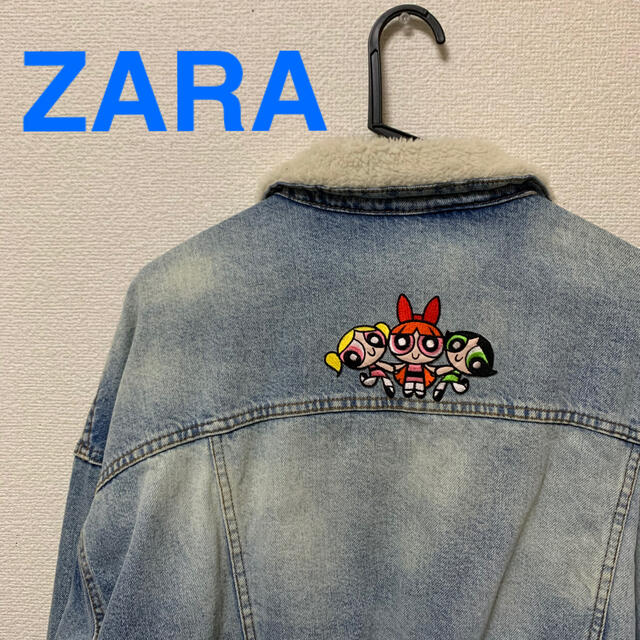 ZARA(ザラ)のZARA ボアデニムジャケット　パワーパフガールズ メンズのジャケット/アウター(Gジャン/デニムジャケット)の商品写真