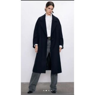 ザラ(ZARA)のZARA オーバーサイズ チェスターコート(チェスターコート)