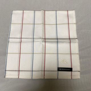 バーバリー(BURBERRY)のバーバリー　ハンカチ　ホワイト　未使用品　ホース刺繍(ハンカチ)