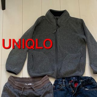 ユニクロ(UNIQLO)の男の子 140 冬服 ユニクロ フリース ジャケット(ジャケット/上着)