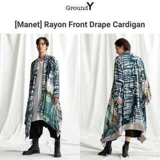 ヨウジヤマモト(Yohji Yamamoto)のGround Y Manet Rayon Front DrapeCardigan(カーディガン)