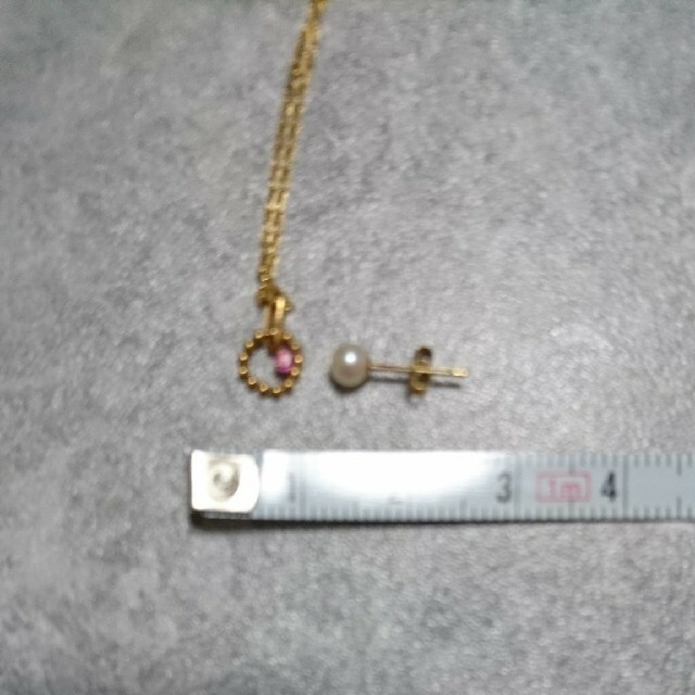 naopi様専用てす。ピンクトルマリン K18ネックレス おまけ付き 通信