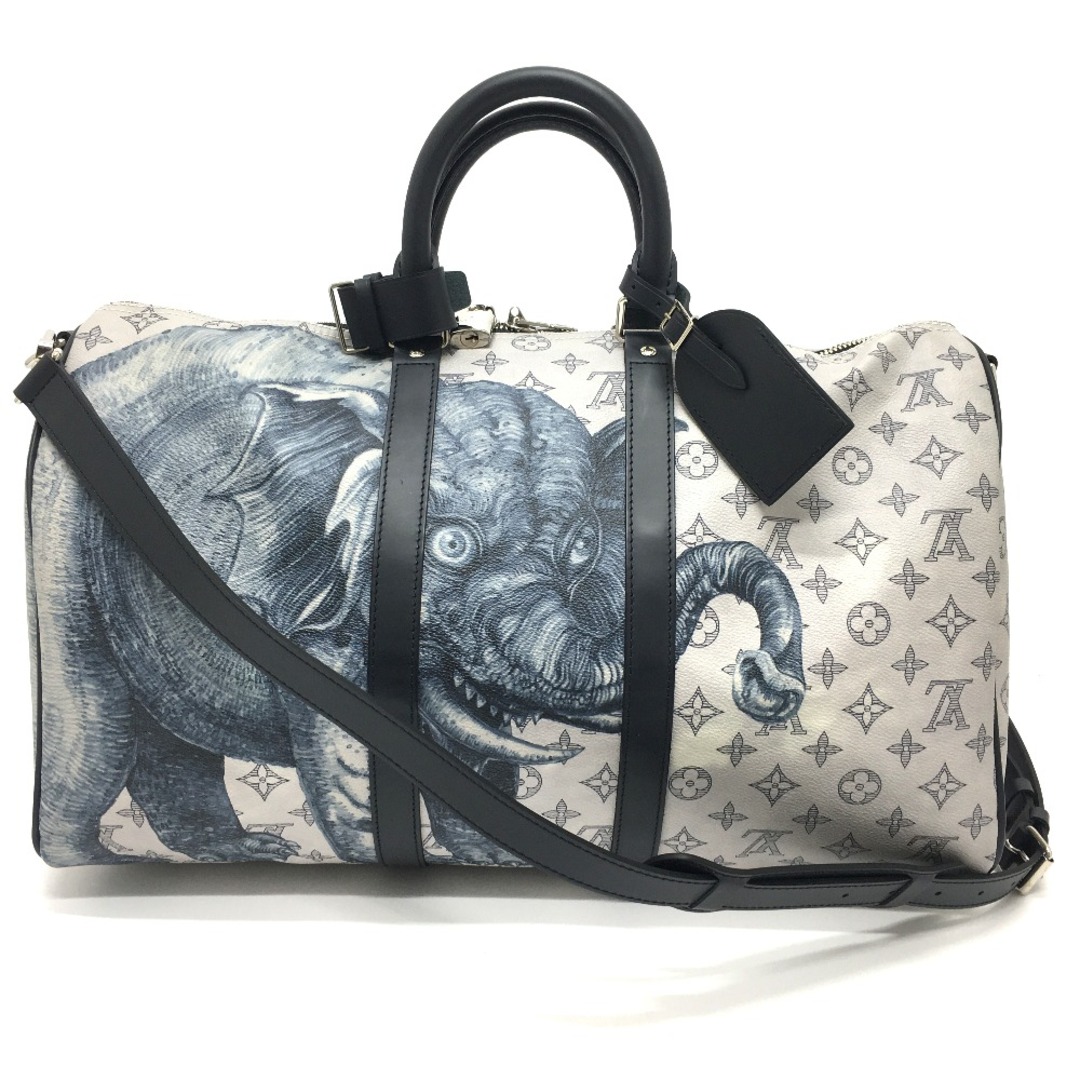 ルイヴィトン LOUIS VUITTON チャップマンブラザーズ キーポル45 M54130 モノグラム サバンナ  カバン バンドリエール ボストンバッグ モノグラムサバンナキャンバス ホワイト ホワイトグレー系