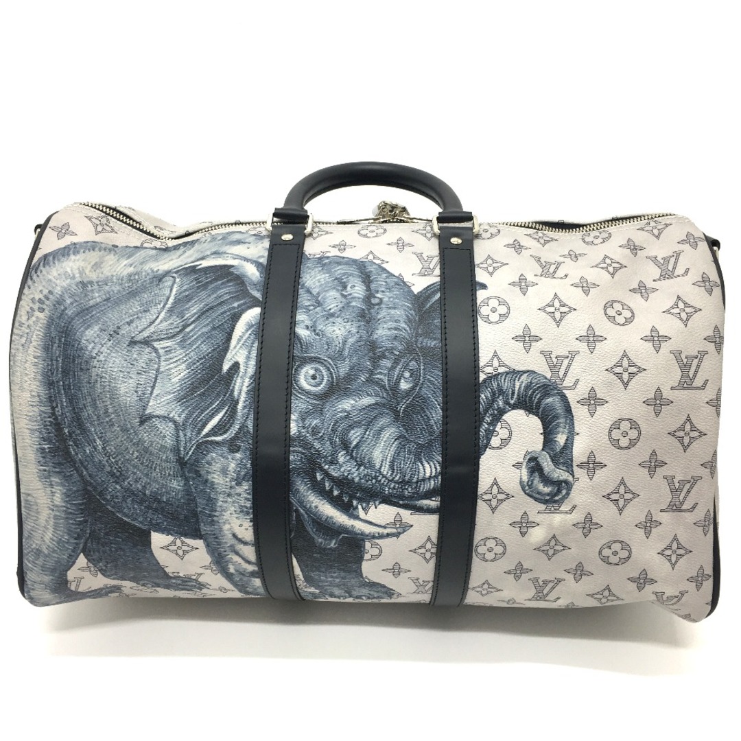 ルイヴィトン LOUIS VUITTON チャップマンブラザーズ キーポル45 M54130 モノグラム サバンナ  カバン バンドリエール ボストンバッグ モノグラムサバンナキャンバス ホワイト ホワイトグレー系