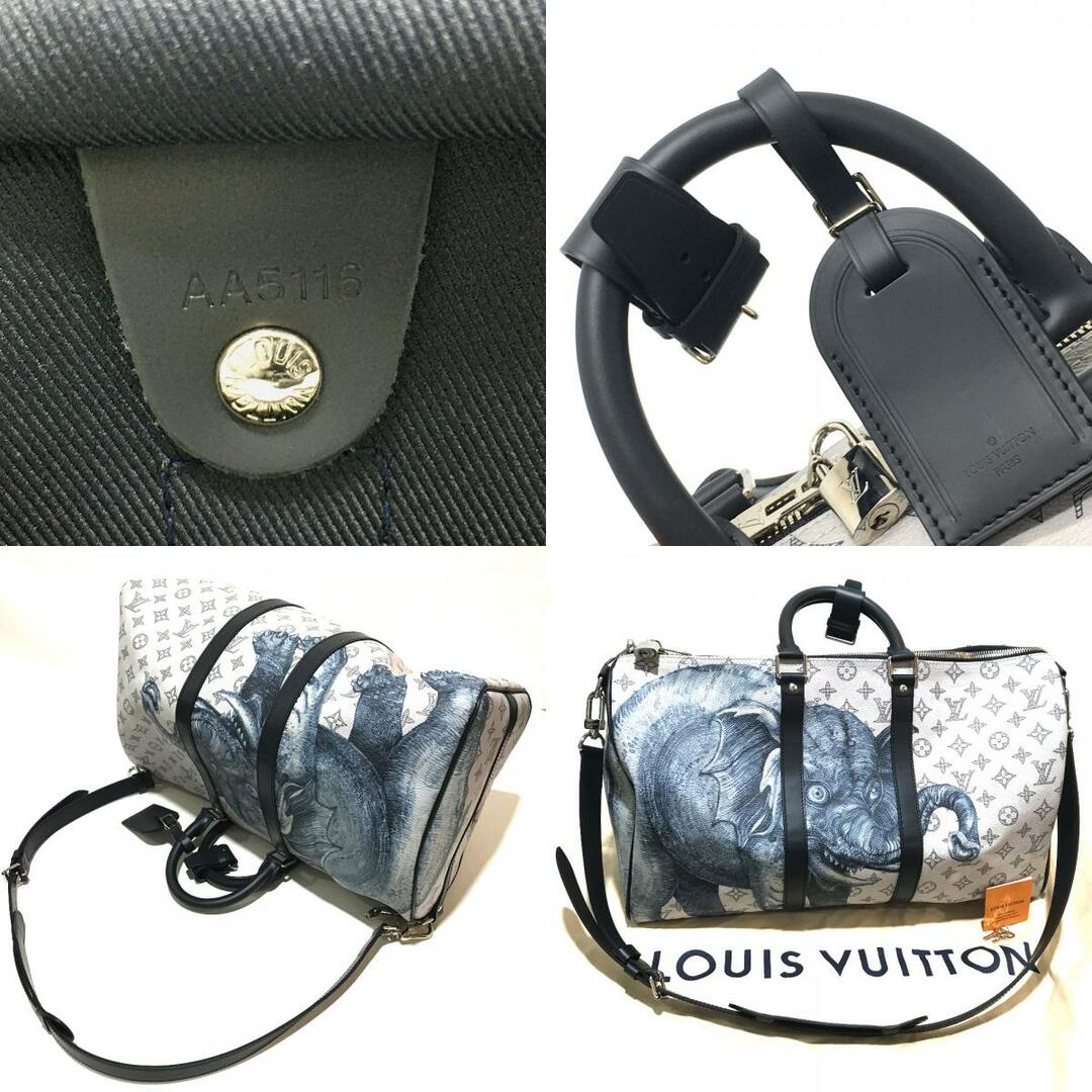 ルイヴィトン LOUIS VUITTON チャップマンブラザーズ キーポル45 M54130 モノグラム サバンナ  カバン バンドリエール ボストンバッグ モノグラムサバンナキャンバス ホワイト ホワイトグレー系