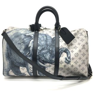 ルイヴィトン(LOUIS VUITTON)のルイヴィトン LOUIS VUITTON チャップマンブラザーズ キーポル45 M54130 モノグラム サバンナ  カバン バンドリエール ボストンバッグ モノグラムサバンナキャンバス ホワイト ホワイトグレー系(ボストンバッグ)