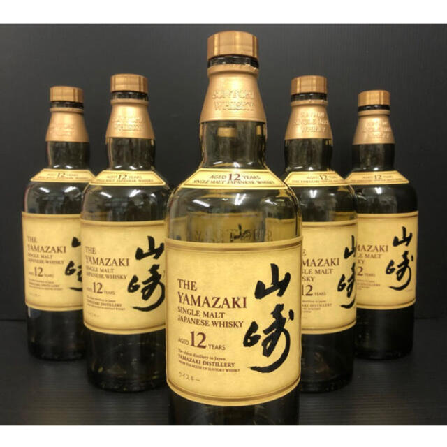 サントリー(サントリー)のサントリー山崎12年　《空瓶》6本 食品/飲料/酒の食品/飲料/酒 その他(その他)の商品写真