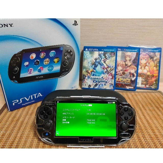 ゲームソフトゲーム機本体美品・SONY PlayStationVITA PCH-1000本体とおまけ色々