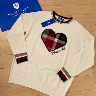 BURBERRY BLUE LABEL - 今期新作 新品タグ付き ブルーレーベル ... 今期新作 新品タグ付き ブルーレーベル クレストブリッジ ハート ニット