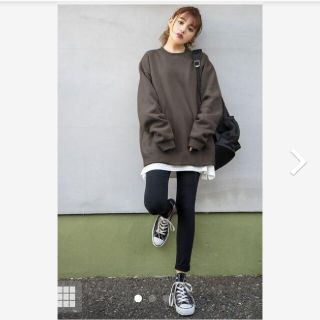 グレイル(GRL)のホワイト  USAコットンクルーネックルーズロンT[(Tシャツ(長袖/七分))