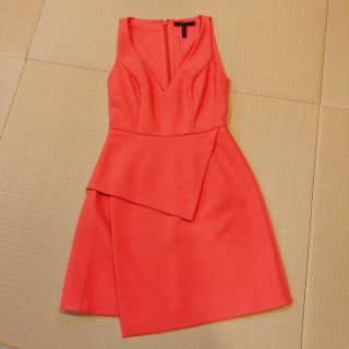 ビーシービージーマックスアズリア(BCBGMAXAZRIA)のみさにゃん様専用新品未使用　ビーシービージーマックスアズリア　オレンジワンピース(ミニワンピース)