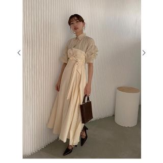 アメリヴィンテージ(Ameri VINTAGE)のアメリ ワンピース  シャツドッキング風ワンピース(ロングワンピース/マキシワンピース)