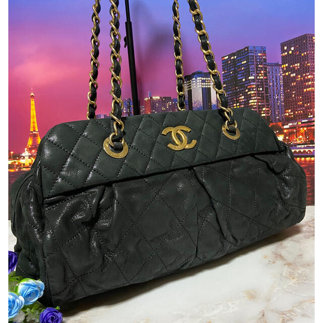 CHANEL 旧トラベルライン シリアルナンバーシール付き 保存袋付き ブラック