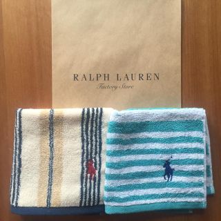 ポロラルフローレン(POLO RALPH LAUREN)のラルフ☆タオルハンカチ☆2枚セット(ハンカチ)