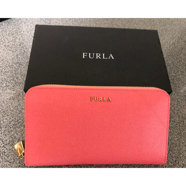 美品 フルラ 長財布 ピンク 財布 FURLA