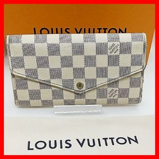 ルイヴィトン(LOUIS VUITTON)の【美品】ルイヴィトン　ダミエ　アズール　ポルトフォイユ　サラ　二つ折り財布　(財布)